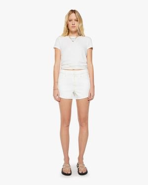 Mother The Dodger Shorts Picket Fence - White