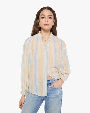 Alix Of Bohemia Poet Blouse Sunwash Stripe Shirt - White