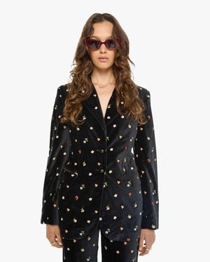 Alix Of Bohemia Afternoon Blazer Onyx Bouquet - Black