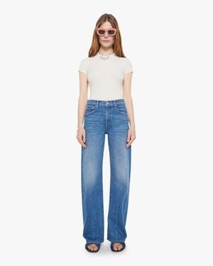Mother The Mid Rise Lasso Sneak Get Two Birds Stoned Pants - Blue