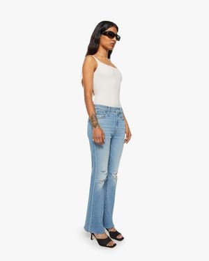 Mother Petites The Lil Weekender Fray Chaos Is Calling Jeans - Blue