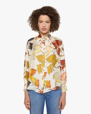 La Prestic Ouiston Brooks Shirt Chevaux De Feu Ecru - White