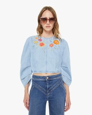 Mother The Heyday Puff Sleeve Garage Sale Goodies T-Shirt - Blue