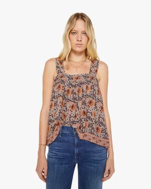 Natalie Martin Jasmine Top Vintage Flowers Slate - Blue