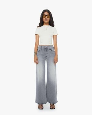 Mother Petites The Lil Hustler Roller Skimp Catch Me Outside Jeans - White