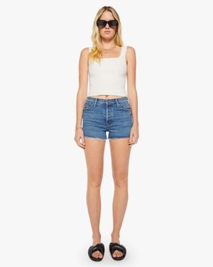 Mother The Tomcat Kick Fray Shorts Thrill Seeker Jeans - Blue