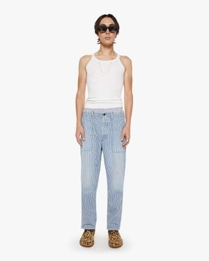 Mother The Commando Cross Line Jeans - Blue