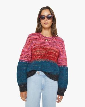 Mother The Crop Pullover Dusk To Dawn Shirt - Red