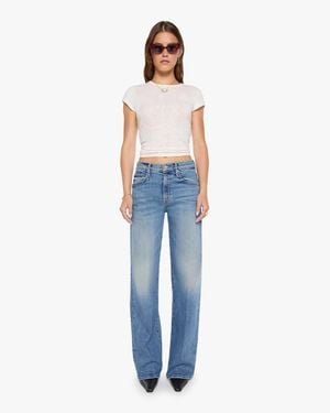 Mother The Mid Rise Lasso Sneak Move To Groove Trousers - Blue