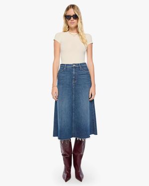 Mother The Circle Midi Fray Buckaroo - Blue