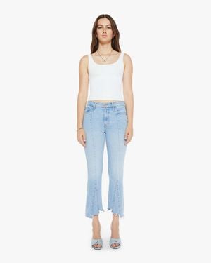 Mother The Insider Crop Pointy Fray Let's Get It Together Jeans - Blue