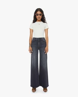 Mother Petites The Lil Hustler Roller Sneak Not Today Satan Jeans - Black