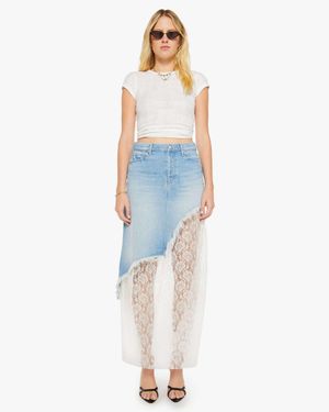 Mother The Peek-A-Boo Maxi Head Rush Skirt - Blue