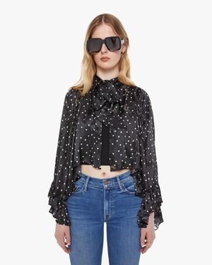 Natalie Martin Briana Cape Midnight Burnout Shirt - Blue