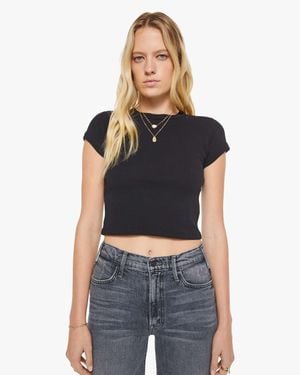 Mother The Itty Bitty Ringer Crop T-Shirt - Blue