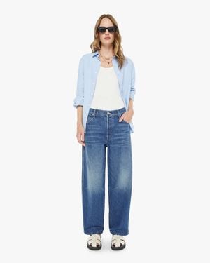 Mother The Delinquent Button Ankle Run With It Jeans - Blue