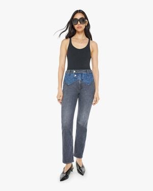 Mother High-Waisted Rigid Straight Jeans - Blue