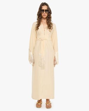 Natalie Martin Sarah Dress Fringe - Natural