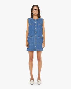 Mother The Stashed Picky Mini Dress Whisk Me Away Skirt - Blue