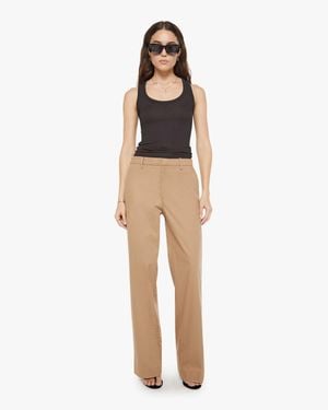 SPRWMN Straight Leg Trousers Khaki Jeans - Natural