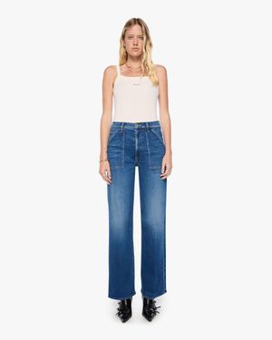 Mother The Patch Maven Sneak Spare Me Drama Jeans - Blue