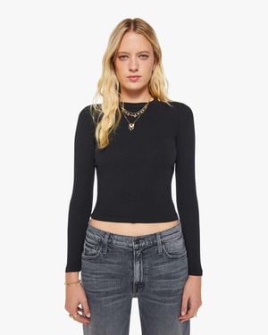 Mother The L/S Itty Bitty Crop T-Shirt - Blue