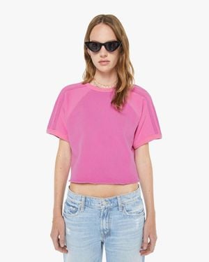 Mother The Half Cut Square Rose T-Shirt - Pink