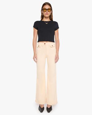 Mother The Pocket Book Hustler Roller Sneak Dollar Jeans - Black