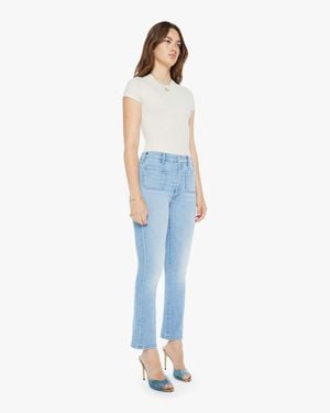 Mother The Hustler Patch Pocket Ankle Tune In, Out Jeans - Blue