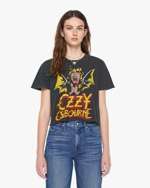 MadeWorn Ozzy Osbourne Cropped Coal T-Shirt - Black