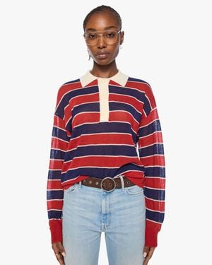 Mother The Biggie Raquette And Stripe Shirt - Red