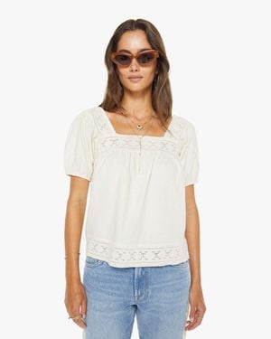 Mother The Memory Lane Puff Sleeve Early Bird Shirt - White