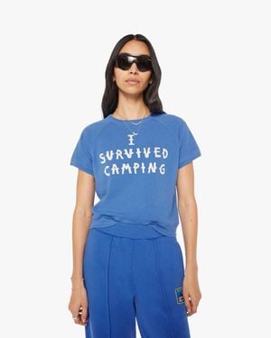 Mother The Short Sleeve Concert I Survived Camping Shirt - Blue