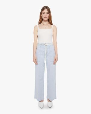 Mother The Spinner Utility Nerdy Shows On Road Jeans - White