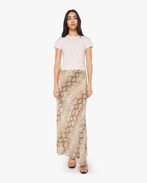 SPRWMN Bias Maxi Skirt Snakeskin - Natural