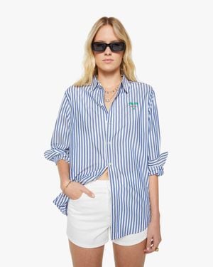 Mother The Bestie And Stripe Shirt - Blue
