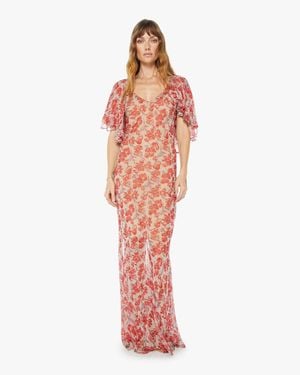 Natalie Martin Ramya Dress Watercolour Dove - White