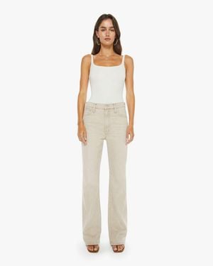 Mother The Dodger Sneak Caramel Jeans - White