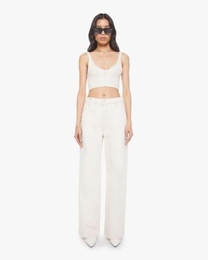 Mother The Chisel Sneak Natural Selection Pants - White