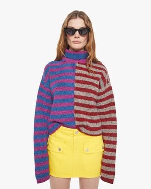 Mother The Half Hickey Jumper Split Personality Shirt - Purple
