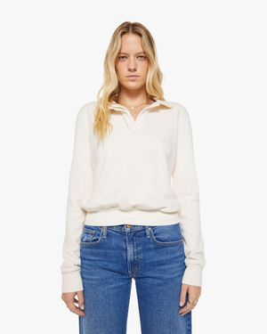 SPRWMN Polo Sweatshirt Cream - White