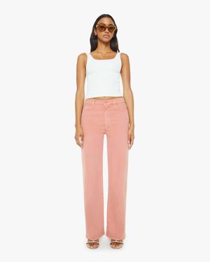 Mother The Dodger Sneak Coral Haze Trousers - Pink