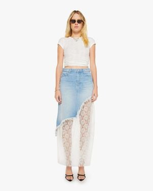 Mother The Peek-A-Boo Maxi Head Rush Skirt - Blue
