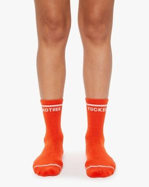 Mother Baby Steps Mandarin Socks - Red