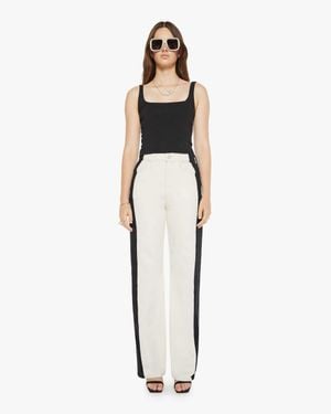 Mother The Tuxedo Maven Heel Sideswipe Trousers - White