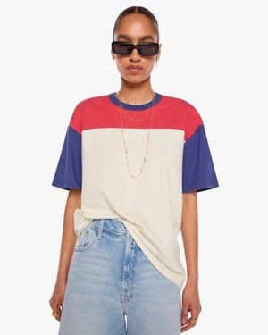 Mother The Blockdown Fluff Tomato N Estate T-Shirt - Blue