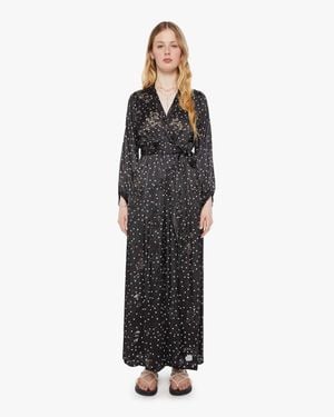 Natalie Martin Nico L/S Maxi Midnight Burnout Skirt - Black