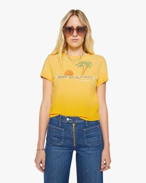 Mother The Itty Bitty Ringer Desert Sun Palm T-Shirt - Yellow