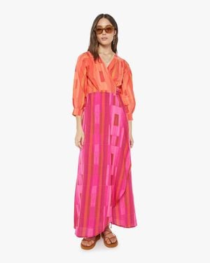 Natalie Martin Kate Long Sleeve Dress Sea Glass Coral Combo - Pink