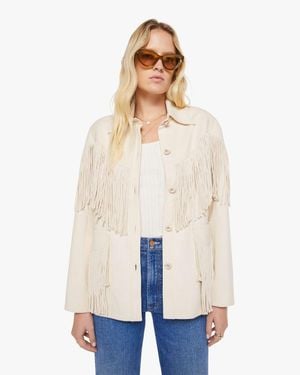 Alix Of Bohemia Jude Fringe Jacket Dune - White